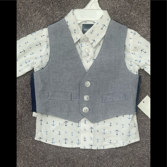 Nautica Shirts & Tops Infant Boy Nautica Shirt And Vest Size 36